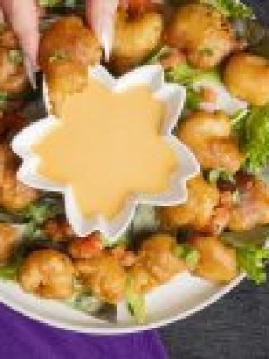 Palomitas de gambón doradas y mágicas.