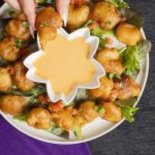 Palomitas de gambón doradas y mágicas.